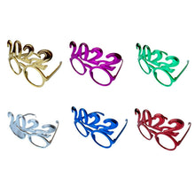 Cargar imagen en el visor de la galería, 6 Gafas de año nuevo 2022 colores se escogen al azar Divertidas Disfraces Acceso