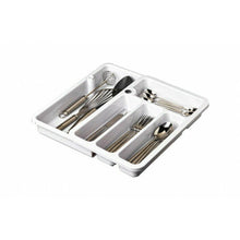 Cargar imagen en el visor de la galería, Cubertero plastico extensible colores, de 24.5 cm a 39 cm, almacenaje