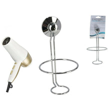 Cargar imagen en el visor de la galería, PORTA SECADOR PELO CON VENTOSA PARA BAÑO 10X10X19,5