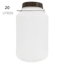 Cargar imagen en el visor de la galería, Bidón garrafa 10 20 litros Redondo Boca Ancha asa hierro