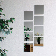 Cargar imagen en el visor de la galería, Set de 4 espejos cuadrado redondo adhesivos 30X30 y 20x20 lote decoración hogar