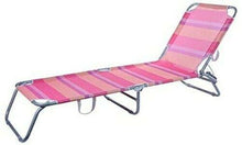 Cargar imagen en el visor de la galería, Tumbona Plegable 3 Posiciones textilene, 188x55x24 cm (Rayas Colores)