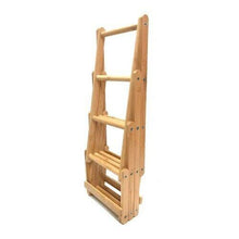 Cargar imagen en el visor de la galería, Botellero de bambu para 6 botellas, estantería de madera para vino, 56x17x37 cm