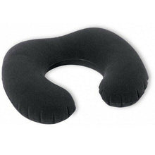 Cargar imagen en el visor de la galería, Cojín de viaje hinchable 36x30x10cm - Almohada de viaje suave y resistente - Ideal para largos viajes en avión, tren o coche - Color negro - Marca Intex
