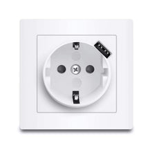 Cargar imagen en el visor de la galería, Base de Enchufe Empotrado de Pared Schuko con Puerto USB con Obturador Seguridad