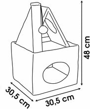 Cargar imagen en el visor de la galería, Árbol rascador para gatos, centro de actividades, juguete cubierto de sisal