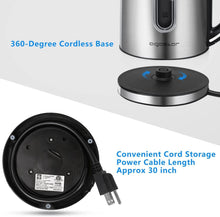 Cargar imagen en el visor de la galería, Hervidaor eléctrico 2200 W 1,7 L inalámbrico iluminación LED acero inox