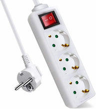 Cargar imagen en el visor de la galería, Regleta alargador enchufes e interruptor de 1.5/3/5 metros con 2/3/4/5/6 Enchufes