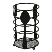 Cargar imagen en el visor de la galería, Escurridor de cubiertos hierro 10 x 16 cm Organizador Porta Cucharas Metal Negro