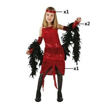 Cargar imagen en el visor de la galería, Disfraz Charleston Rojo Niña Infantil para Carnaval Fiesta Teatro
