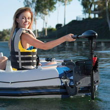 Cargar imagen en el visor de la galería, Motor fueraborda eléctrico 12V dc / 480w 8 marchas para barcos hinchables