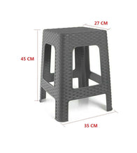 Cargar imagen en el visor de la galería, 4 X Taburetes Sillas de plástico Estilo Rattan vario colores, Asiento Cuadrado