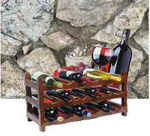 Cargar imagen en el visor de la galería, Botellero marrón Apilable de Plástico (60 cm x 25 cm x 13,5 cm) - 1 pieza