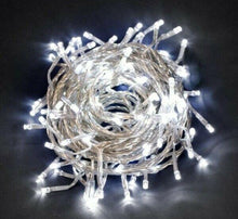 Cargar imagen en el visor de la galería, Cadena luces 50 LED pilas guirnaldas exteriortransparentes multiintermites