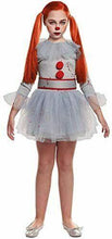 Cargar imagen en el visor de la galería, Disfraz Payasa Sádica Gris Niña Halloween