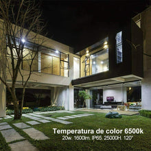Cargar imagen en el visor de la galería, 2 x Focos LED exterior 20W Potente IP65, Luz fria 6500 k para terraz, Jardín....