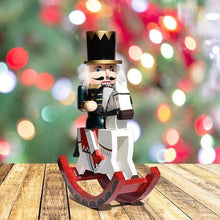 Cargar imagen en el visor de la galería, Cascanueces de navidad de madera montado a caballo 30 cm figura decorativa