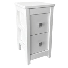 Cargar imagen en el visor de la galería, Mueble Auxiliar Cajonera Estrecho de Madera de Pino Natural Color Blanco Para Baño Dormitorio