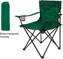 Cargar imagen en el visor de la galería, Silla Portátil Plegable Camping Pesca Montaña Acampada Picnic, 45x45x80 cm