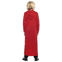 Cargar imagen en el visor de la galería, Túnica Rojo de Disfraz con Capucha Unisex Infantil Halloween Carnaval