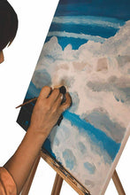 Cargar imagen en el visor de la galería, Caballete pintura madera sobre mesa, apto para lienzos, ligero para transportar