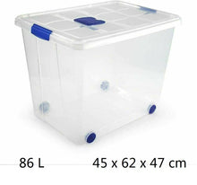 Cargar imagen en el visor de la galería, Caja de Plastico almacenamiento, TRANSPARENTE, Varios tamaños