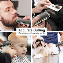 Cargar imagen en el visor de la galería, Corta pelos inalámbrico cortapelos recargable barba profesional negro