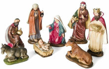 Cargar imagen en el visor de la galería, Belen 8 Piezas 12 cm Resina Para Decoración de Navidad