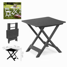 Cargar imagen en el visor de la galería, Mesa de jardín plegable Mesa auxiliar de plástico 45x43x50cm antracita