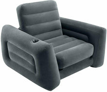 Cargar imagen en el visor de la galería, Sillón Cama Hinchable 2 en 1, 117 x 224 x 66 cm, color gris oscuro