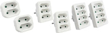 Cargar imagen en el visor de la galería, Pack 2 Adaptadores de regleta,enchufe 2,3,4 Tomas plano 2300W, 10A/250V