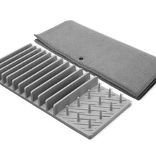 Cargar imagen en el visor de la galería, Escurridor de platos + alfombra de fregadero de microfibra