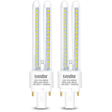 Cargar imagen en el visor de la galería, Pack 2 Bombillas LED PLC 2 Pines Tubo 2U Maiz G24, Luz Fría Blanca No regulable