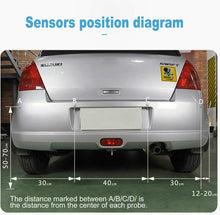 Cargar imagen en el visor de la galería, Sensores de Aparcamiento radar Marcha Atras de coche kit de 4 sensores Parking
