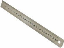Cargar imagen en el visor de la galería, Regla de acero 30cm, 50cm y 1 metro, flexible, ferretería, dibujo ingeniería