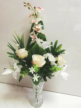 Cargar imagen en el visor de la galería, Ramo de Flores Lilium Artificiales Cementerio Mesa Decoración Boda 14 tenedores