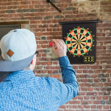 Cargar imagen en el visor de la galería, Tablero Dardos Magnéticos Doble Cara con Dardos Niños Adulto Oficina Familia Tiempo Libre Interior