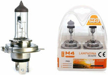Cargar imagen en el visor de la galería, Bombilla Automoción Blanca Lampara luz Auto H4 12V 55 / 60W 2Pcs para faros