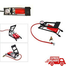 Cargar imagen en el visor de la galería, Bomba de pedal para hinchar ruedas, piscinas coche bici bicicleta ciclo pelota