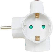 Cargar imagen en el visor de la galería, Pack 4 Adaptador Triple Con Enchufe Schuko Con Interruptor Luminoso