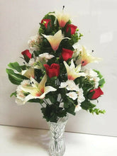 Cargar imagen en el visor de la galería, Ramo de Flores Hortensia Artificiales Cementerio Mesa Decoración Boda 10 tenedor