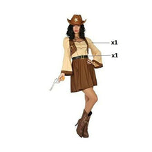 Cargar imagen en el visor de la galería, Disfraz Sherif Vaquera Oeste Pistolera de Mujer Adulto para Carnaval Fiesta