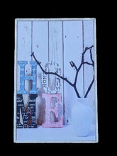 Cargar imagen en el visor de la galería, Caja para llaves portallaves de pared de madera con 6 ganchos elegante 20x30 cm