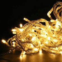 Cargar imagen en el visor de la galería, Cadena luces 50 LED pilas guirnaldas exteriortransparentes multiintermites