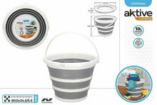 Cargar imagen en el visor de la galería, Cubo plegable para acampada Senderismo playa 10L 32x32x24.5 cm viaje con caravana