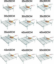 Cargar imagen en el visor de la galería, Parrilla Barbacoa doble, Plata, asado, medidas variadas, metal, DOBLE ZINCADA, Rejillas para barbacoas