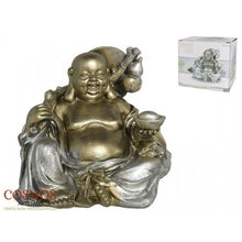 Cargar imagen en el visor de la galería, Buda sentada hogar figura decorativa bakti y dharma resina 27 cm y 17 cm
