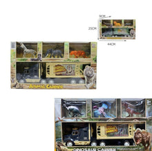 Cargar imagen en el visor de la galería, Dinosaurio Camión Juguete figuras regalo transporte 3 pcs Niños Juego sabana
