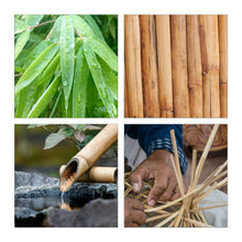 Cargar imagen en el visor de la galería, Botellero de bambu para 6 botellas, estantería de madera para vino, 56x17x37 cm