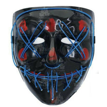 Cargar imagen en el visor de la galería, Máscara Asesino Purgador Luz LED Máscara Luminosa Carnaval Halloween Accesorios